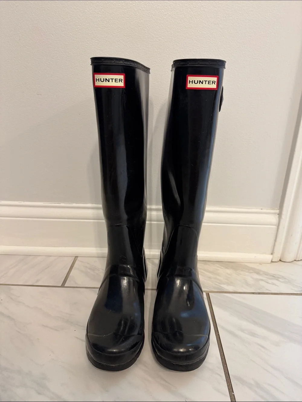 Hunter Gloss Black Tall Rain Boots
